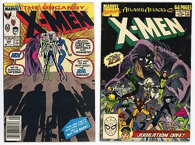 Buy Uncanny X-Men #244 & Annual 13 FN SET 1st & 2nd App Jubilee 1st Cover 1989 NWSTD • 47.30£