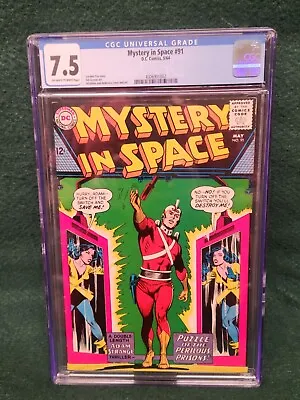 Buy Mystery In Space #91 Cgc 7.5 / Dc 1964 • 87.63£