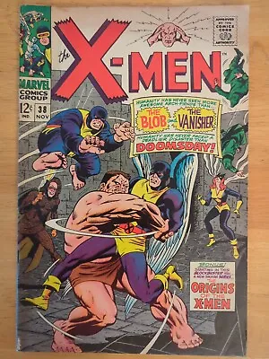 Buy Uncanny X-Men #38 - Marvel 1967 - The Blob/Vanisher - Dan Adkins Cover - VG+ • 43.78£