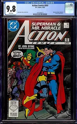 Buy Action Comics #593...CGC 9.8 NM/M...Controversial Sex Tape Story • 95.29£