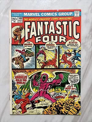 Buy Fantastic Four #140 (1973) VF- Origin Of Annihilus • Buscema • Bronze Age • 11.03£