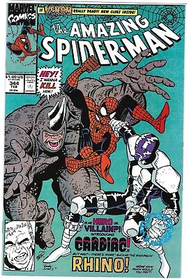 Buy Amazing Spider-Man #344 - MARVEL - Feb '91 - 1st App Of Cletus Kasady, Cardiac!! • 16.98£