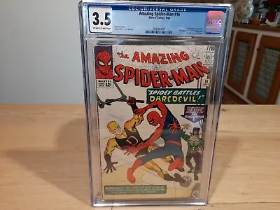 Buy Amazing Spider-Man # 16, Marvel 9/1964, CGC 3.5, 1st Daredevil Crossover • 384.88£