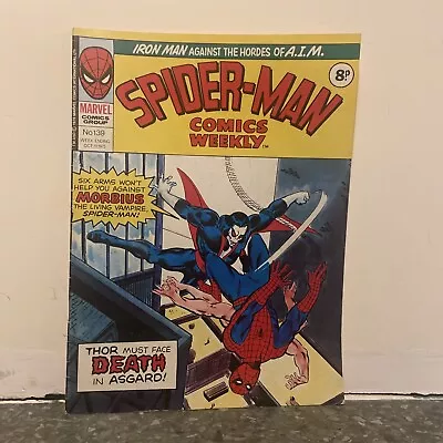 Buy 2x SPIDER-MAN WEEKLY 139 140 Marvel UK 1975 1st MORBIUS Amazing Spider-man 101 • 30£