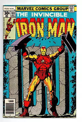 Buy Invincible Iron Man #100 Newsstand - Jim Starlin Cover - 1977 - VG • 7.90£