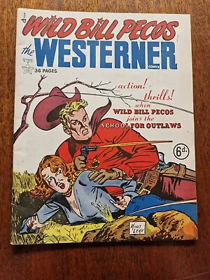 Buy WILD BILL PECOS THE WESTERNER #1  UK COMIC From 1950's Golden Age Mort Leav • 10£