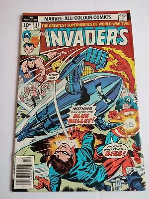 Buy Invaders #11 - Marvel 1976 - 1st App Blue Bullet & Spitfire • 5.69£