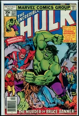 Buy Marvel Comics Incredible HULK #227 The Avengers VFN 8.0 • 11.86£