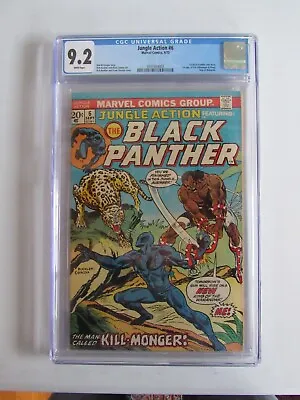 Buy Jungle Action 6 CGC 9.2 WP 1st Black Panther Solo Story 1st App Killmonger 1973 • 393.42£