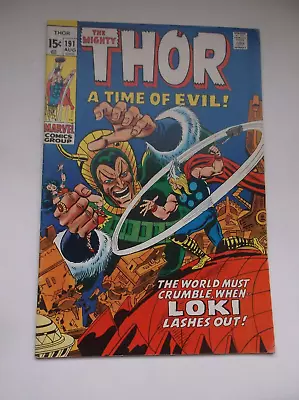 Buy Marvel: The Mighty Thor #191, 1st Durok The Demolisher Appearance, 1971, Fn!!! • 19.76£