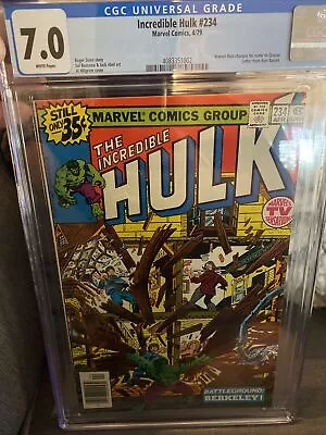 Buy X Marvel Comics Incredible Hulk #234 CGC 7.0 Marvel Man Changes His Name Quasar • 48.25£
