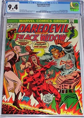 Buy Daredevil #105 CGC 9.4 Nov 1974 Black Widow & Kraven. Origin Of Moondragon.  • 295.01£