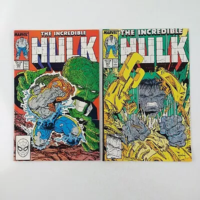 Buy The Incredible Hulk #342 #343 Todd McFarlane Cover Lot VF (1988 Marvel Comics) • 14.95£