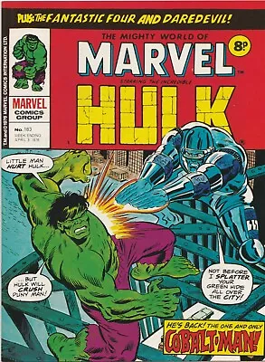 Buy The Mighty World Of Marvel HULK UK #183 Apr 1976 VFINE- 7.5 COBALT MAN • 3.50£