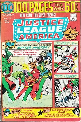 Buy JUSTICE LEAGUE OF AMERICA #116 1975 DC -100p-THE MIST/MATTER MASTER/JOHNNY PERIL • 23.69£