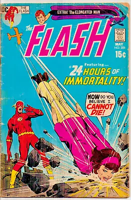 Buy  FLASH  Vol 1 No 206 1971 Neal Adams Cover  24 Hours Of Immortality  DC G-VG 3.0 • 6.99£