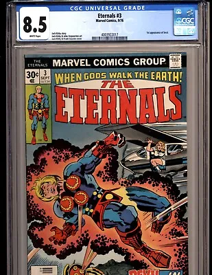 Buy The Eternals #3 CGC 8.5 1st Appearance Of Sersi - Key Issue Jack Kirby • 30.51£