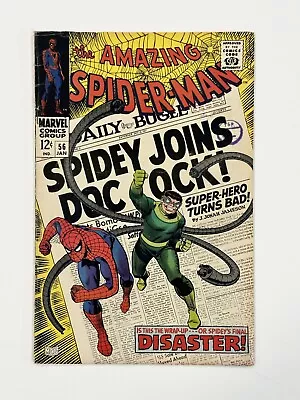 Buy Amazing Spider-Man #56 1968 FN 1st Capt. George Stacy Cent Copy Pence Stamp • 60£