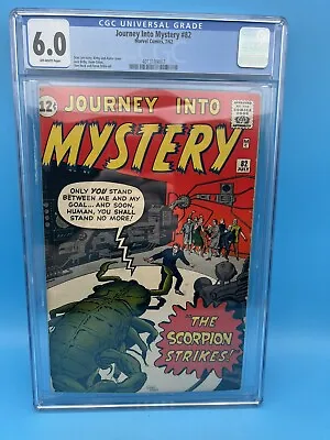 Buy JOURNEY INTO MYSTERY #82 CGC 6.0 1962 Stan Lee Jack Kirby Ayers 12¢ • 316.11£