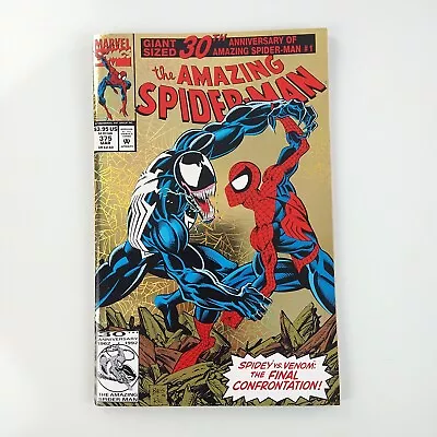 Buy The Amazing Spider-Man #375 NM Gold Foil 30th Anniversary Cover (1993 Marvel) • 10.27£