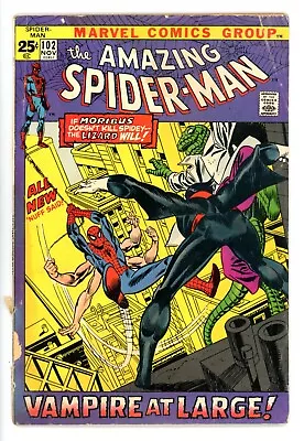 Buy AMAZING SPIDER-MAN #102  Marvel 1971 - Morbius Origin - Gil Kane Art - GD+ • 32.17£