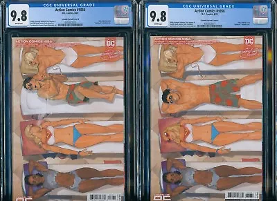 Buy Action Comics 1056 CGC 9.8 Otto Schmidt Swimsuit Variant Set Of 2 A & B DC 2023 • 71.52£