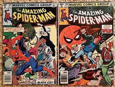 Buy Marvel Comics Amazing Spider-Man 204 And 206 - Newsstand Cents Copies • 16£
