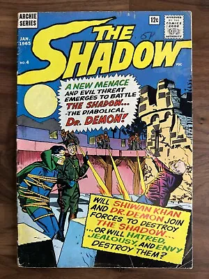 Buy The Shadow Isssue #4 ***archie Comics 1964 Series*** Grade Fn+ • 18.95£