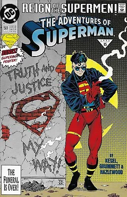 Buy Adventures Of Superman Comic 501 Cover A First Print 1993 Karl Kesel Grummett • 10.63£