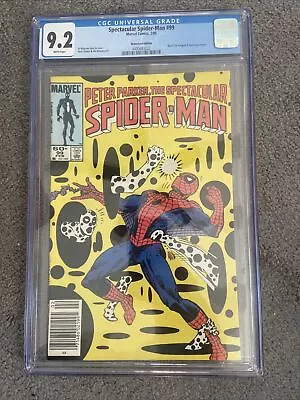 Buy SPECTACULAR SPIDER-MAN #99 Newsstand (1985) CGC 9.2 NM- 1st Spot Cover • 70.76£