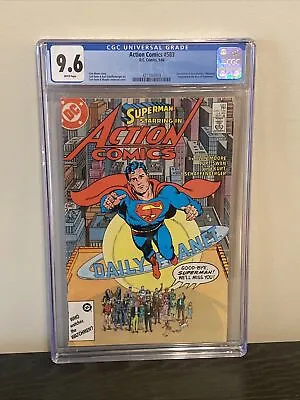 Buy Action Comics #583 CGC 9.6 White Pages - Classic Alan Moore Story - DC 1986 Key • 101.99£