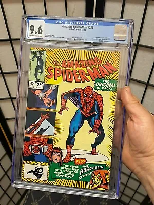 Buy Amazing Spider Man #259 (CGC 9.6 - 1984) MJ Origin. Hobgoblin. Mr. Fantastic • 98.55£