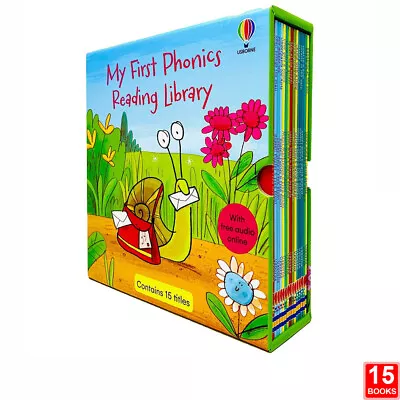 Buy Usborne My First Phonics Reading Library 15 Books Collection Box Set Phonics Re • 22.50£