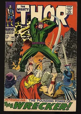 Buy Thor #148 VG/FN 5.0 1st Appearance The Wrecker! Jack Kirby Art! Marvel 1968 • 25.30£