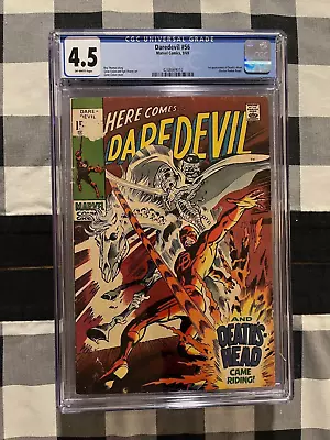 Buy DAREDEVIL #56 CGC 4.5 1ST APP OF DEATHS HEAD Daredevil Attacked Action Cover! • 53.17£