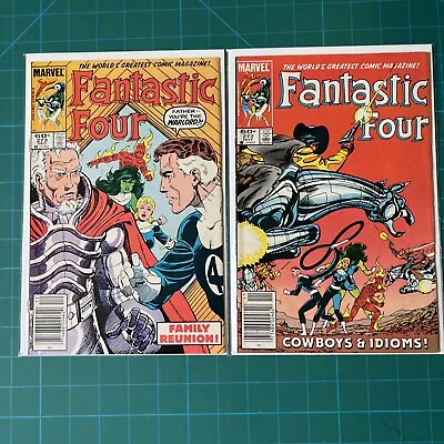 Buy FANTASTIC FOUR #272 273 1st Cameo Full NATHANIEL RICHARDS Newsstand 1984 D5 F/VF • 7.91£