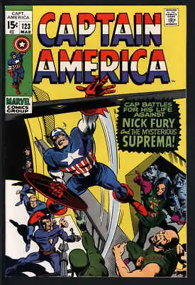 Buy Captain America #123 8.5 // 1st Appearance Of Suprema Marvel Comics 1970 • 44.27£