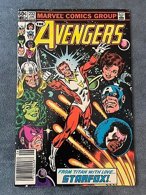 Buy Avengers #232 Newsstand 1983 Marvel Comic Book Key Issue Starfox FN/VF • 12.03£