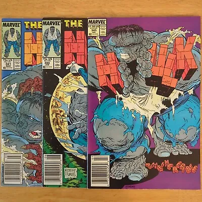 Buy The Incredible Hulk #341,344,345 - Marvel 1988 - McFarlane - Newsstand - (FN/VF) • 39.58£