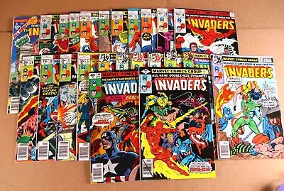 Buy The Invaders Marvel Comics # 19 To 41 Run Plus Annual # 1 Very Good Condition • 123.12£