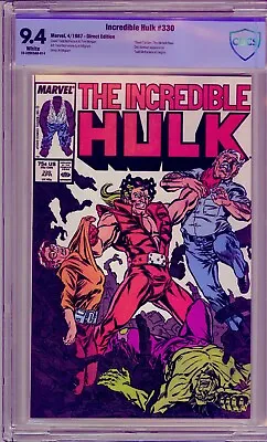 Buy Incredible Hulk #330 CBCS WP 9.4 McFarlane Art, Death Of Thunderbolt Ross (1987) • 63.24£