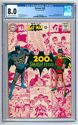 Buy Batman #200 Cgc Vf 8.0 Neal Adams Cover Scarecrow Joker Checkerboard Comic 1968 • 184.69£