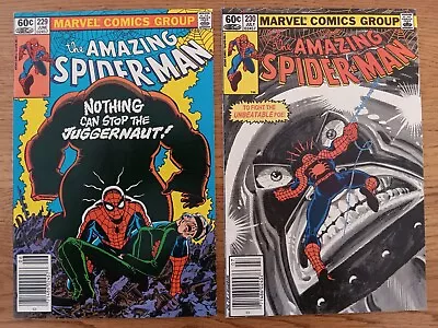 Buy Amazing Spider-Man # 229 230 Newsstand Lot Of 2 Key Juggernaut Classic 1982 Nice • 52.21£