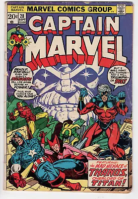 Buy Captain Marvel #28 Marvel Comics (1968) Thanos Drax Controller Avengers Kree • 15.81£