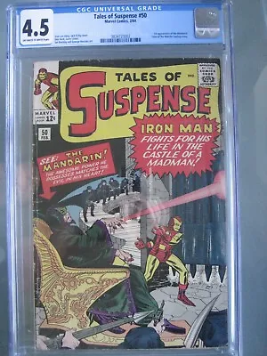 Buy Tales Of Suspense #50 CGC 4.5 Marvel Comics 1964 1st App Mandarin • 212.58£