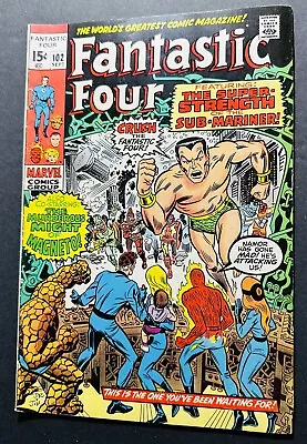 Buy Fantastic Four #102 - Sub-Mariner Namor & Magneto Appearing -Excellent Condition • 23.18£