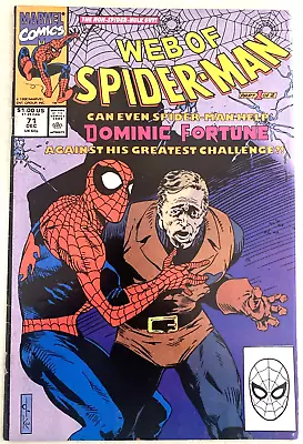 Buy Web Of Spider-man  # 71. 1st Series. Dec. 1990. Dave Ross-cover.  Fn/vfn 7.0 • 5.99£