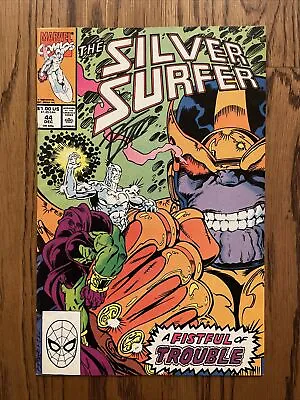 Buy Silver Surfer #44 (Marvel 1990) 1st App Of Infinity Gauntlet, Signed By Ron Lim! • 43.48£