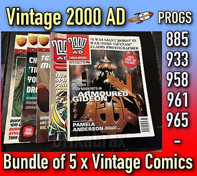 Buy 2000 AD 5 X Comic Bundle: Progs 885 933 958 961 & 965 Vintage Used 1990s #7AD3 • 4.99£