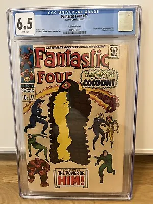 Buy Fantastic Four 67 - CGC 6.5 - WP, Marvel Silver Age Hot Key 1st HIM • 169.90£